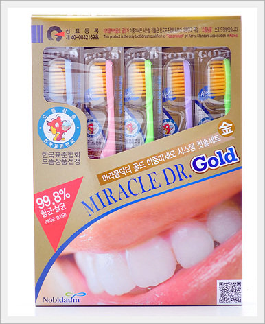 Miracle Dr Gold / Silver Toothbrush  Made in Korea